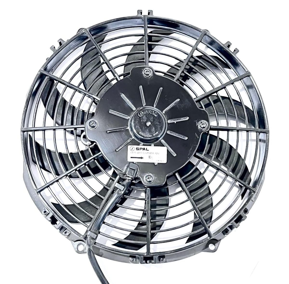 10" 12 Volt Curved Blade Puller Fan with Wire Harness Pack of 2 Y5619