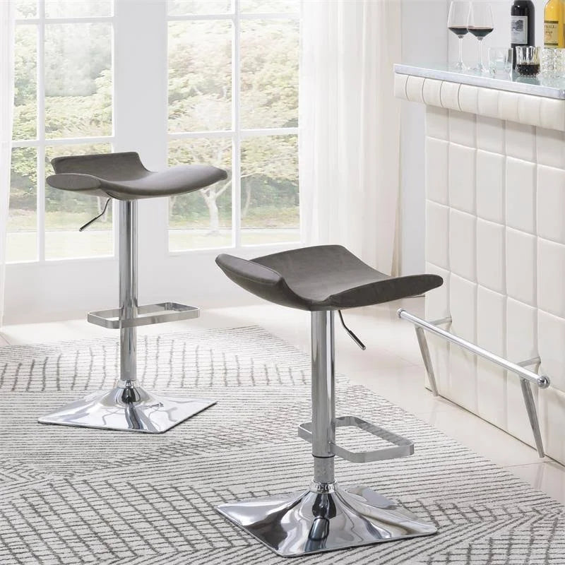 Adjustable Swivel Stool with Chrome Base (Set of 2) S13453