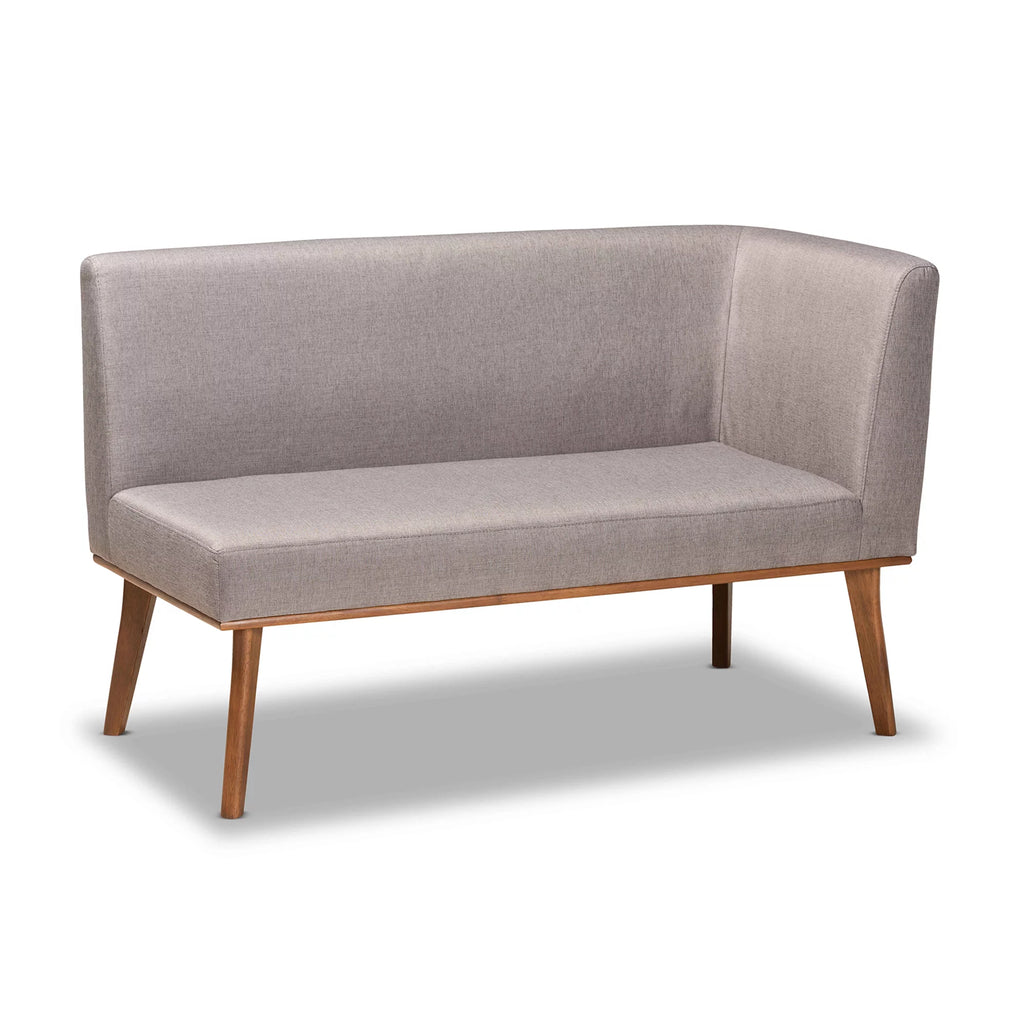 Grey Fabric Upholstered 4-Piece Dining Nook Set M673357