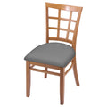 18x22 Chair with Medium Finish and Folkstone Grey Seat W928