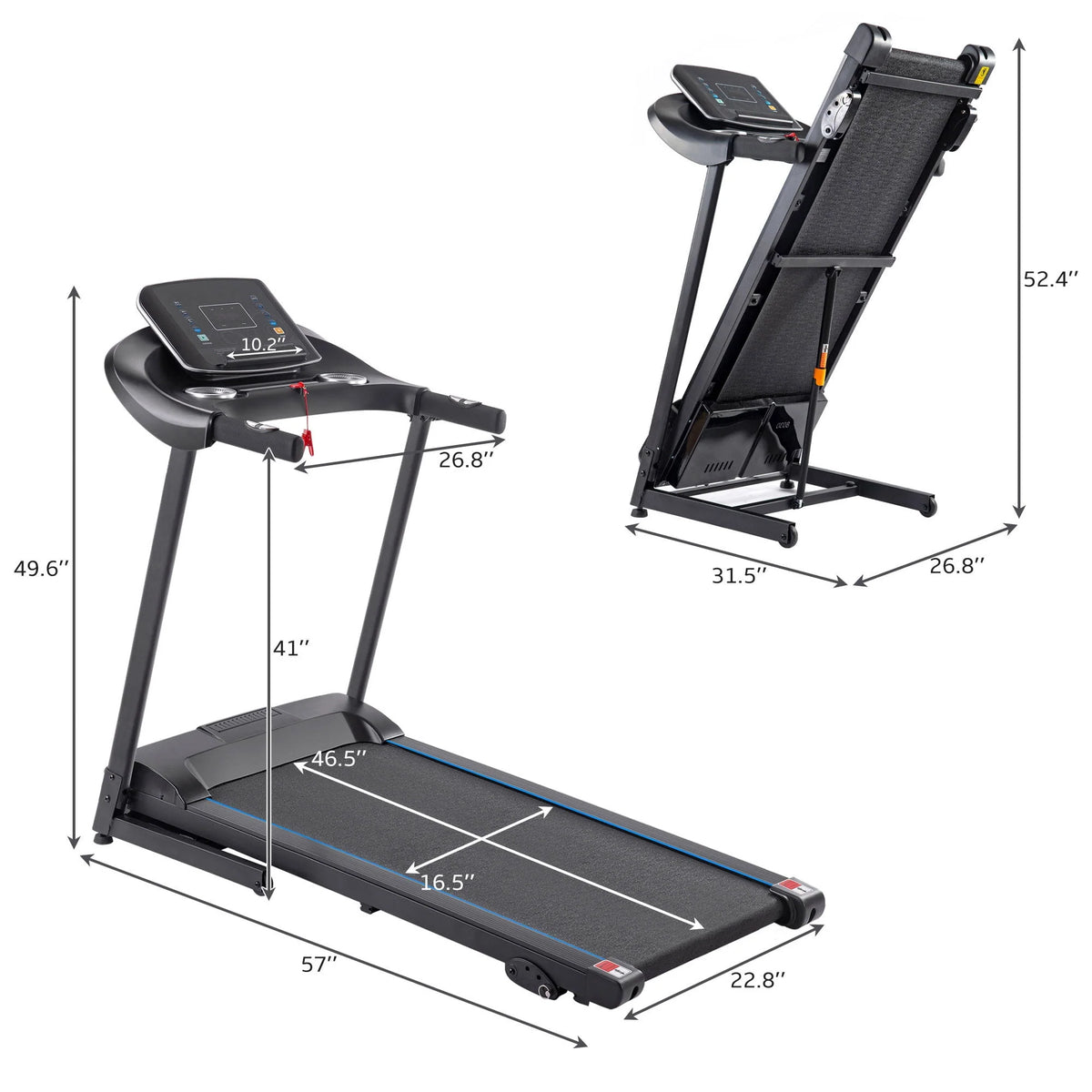 Electric Incline Treadmill 230 LB Capacity I6360