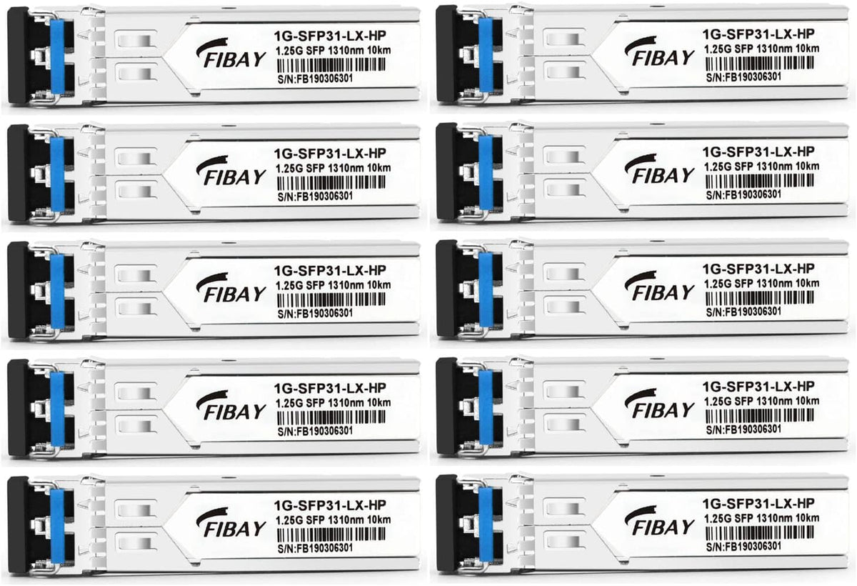 1.25G SFP LX Single-Mode 1310nm 10km LC Transceiver Module 10 Pack X561135