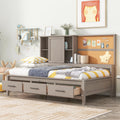 Twin Size Lounge Daybed with Storage Shelves and 3 Drawers W152