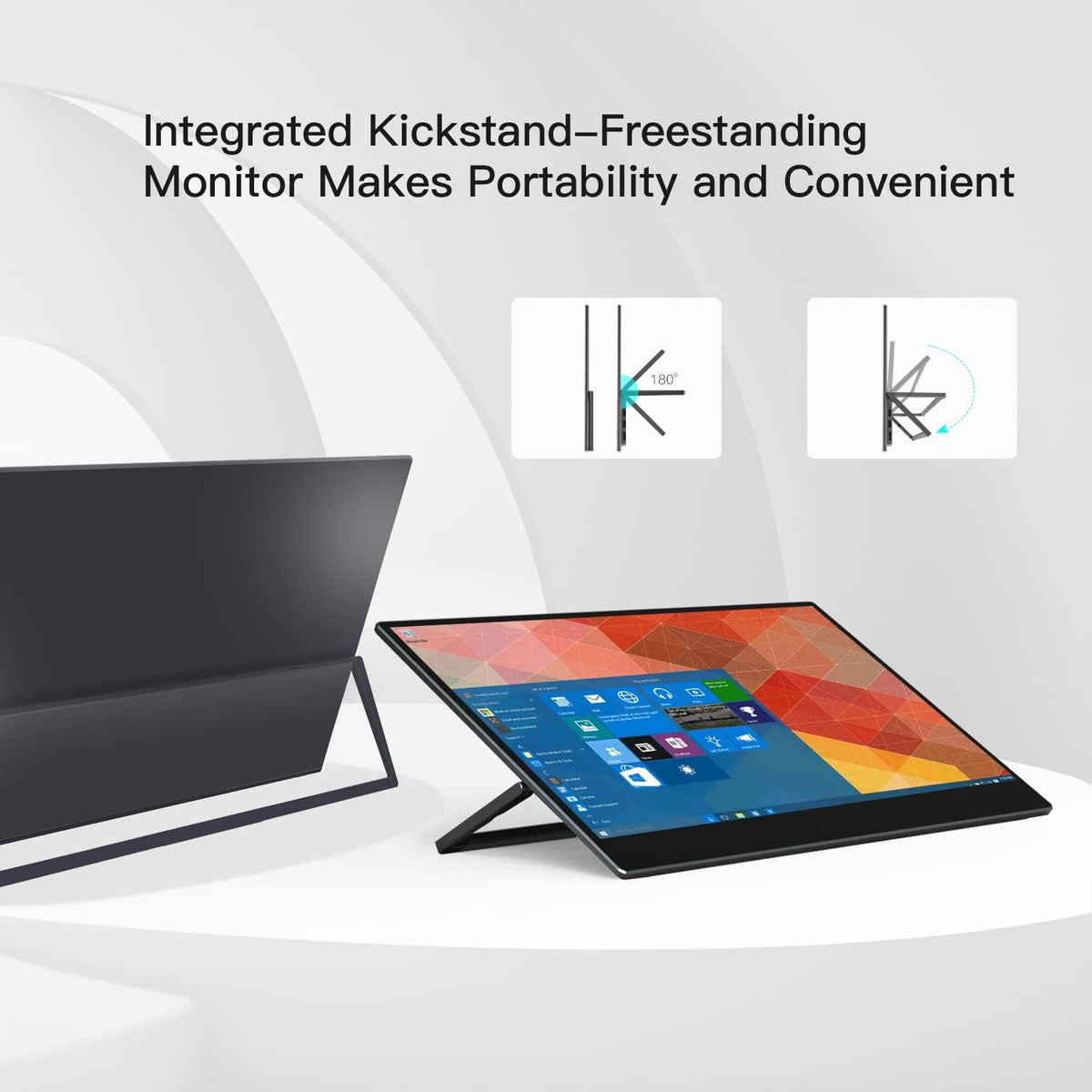 15.6" Portable Touchscreen Monitor with Kickstand 1080P Mini HDMI R655
