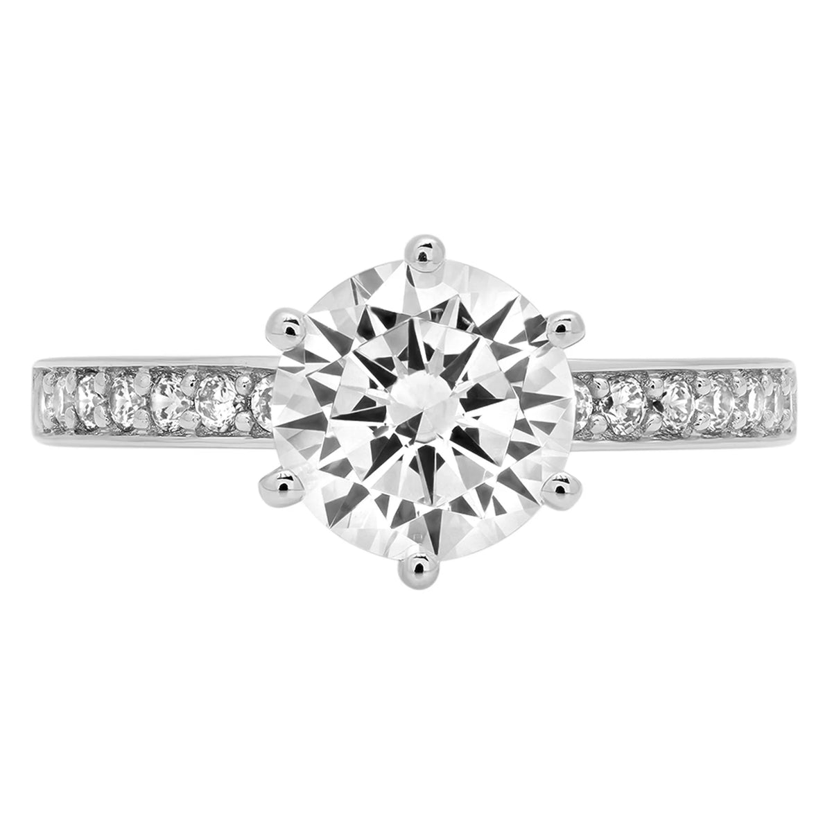 18K White Gold Diamond Engagement Ring K118594