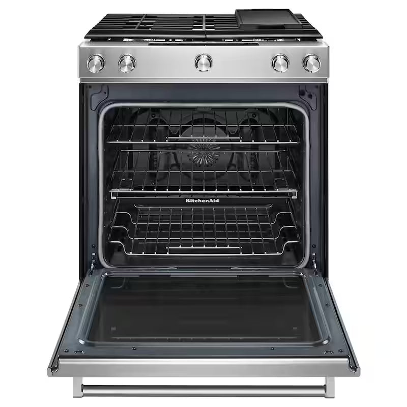 5.8 cu. ft. Slide-In Gas Range with Convection Oven in Stainless Steel X340767
