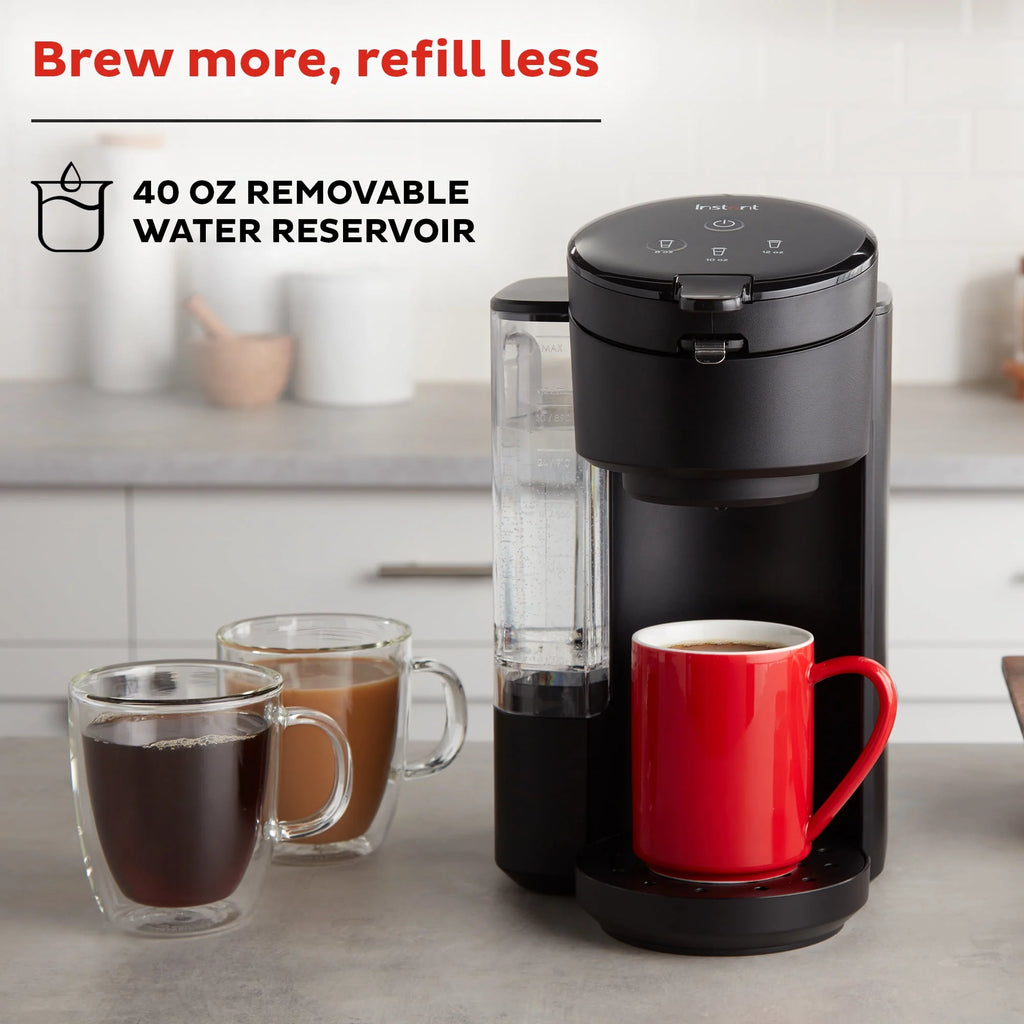 2-in-1 Single Serve Coffee Maker for K-Cup Pods and Ground Coffee, Black S80929