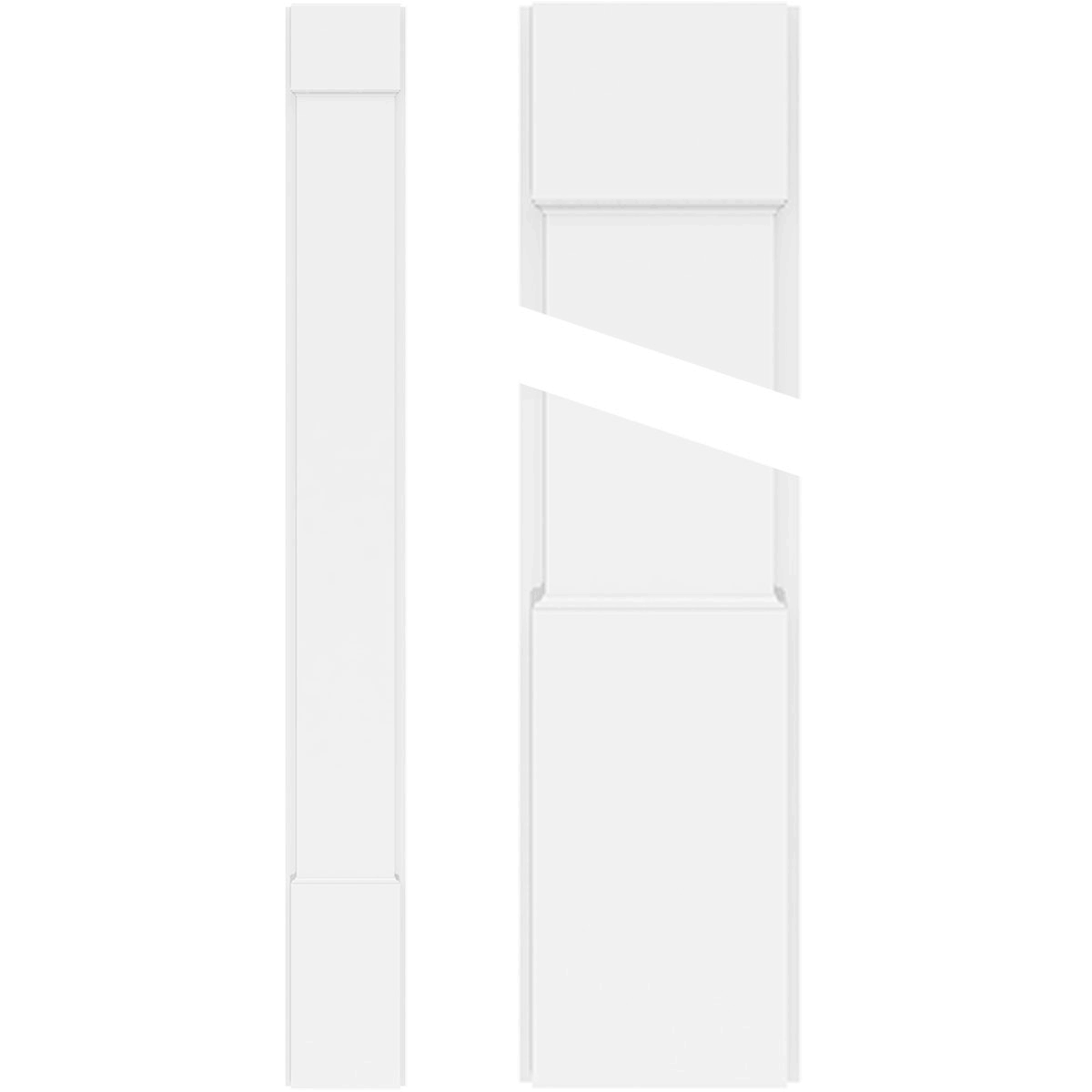 Plain PVC Pilaster with Standard Capital & Base (Pair) O75865