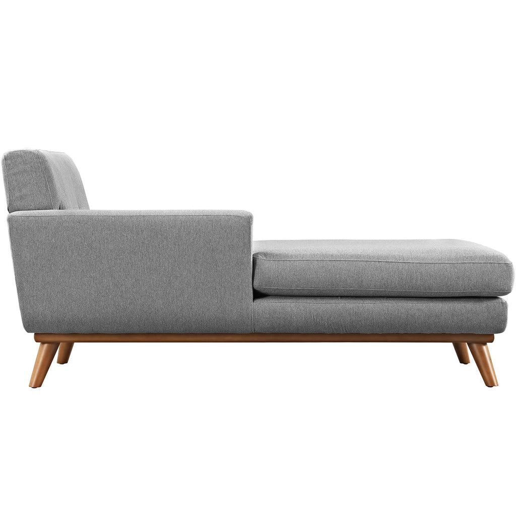 Grey Fabric Left-Arm Chaise V199