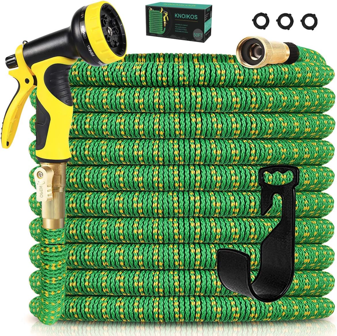 Expandable Garden Hose 100ft with 10 Function Nozzle, Pack of 2 S534