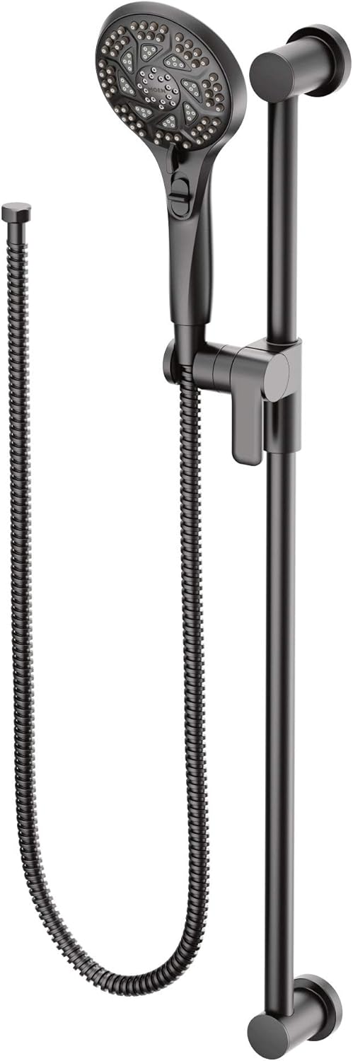 Chrome 5-Function Handshower with Slide Bar and Hose W615093