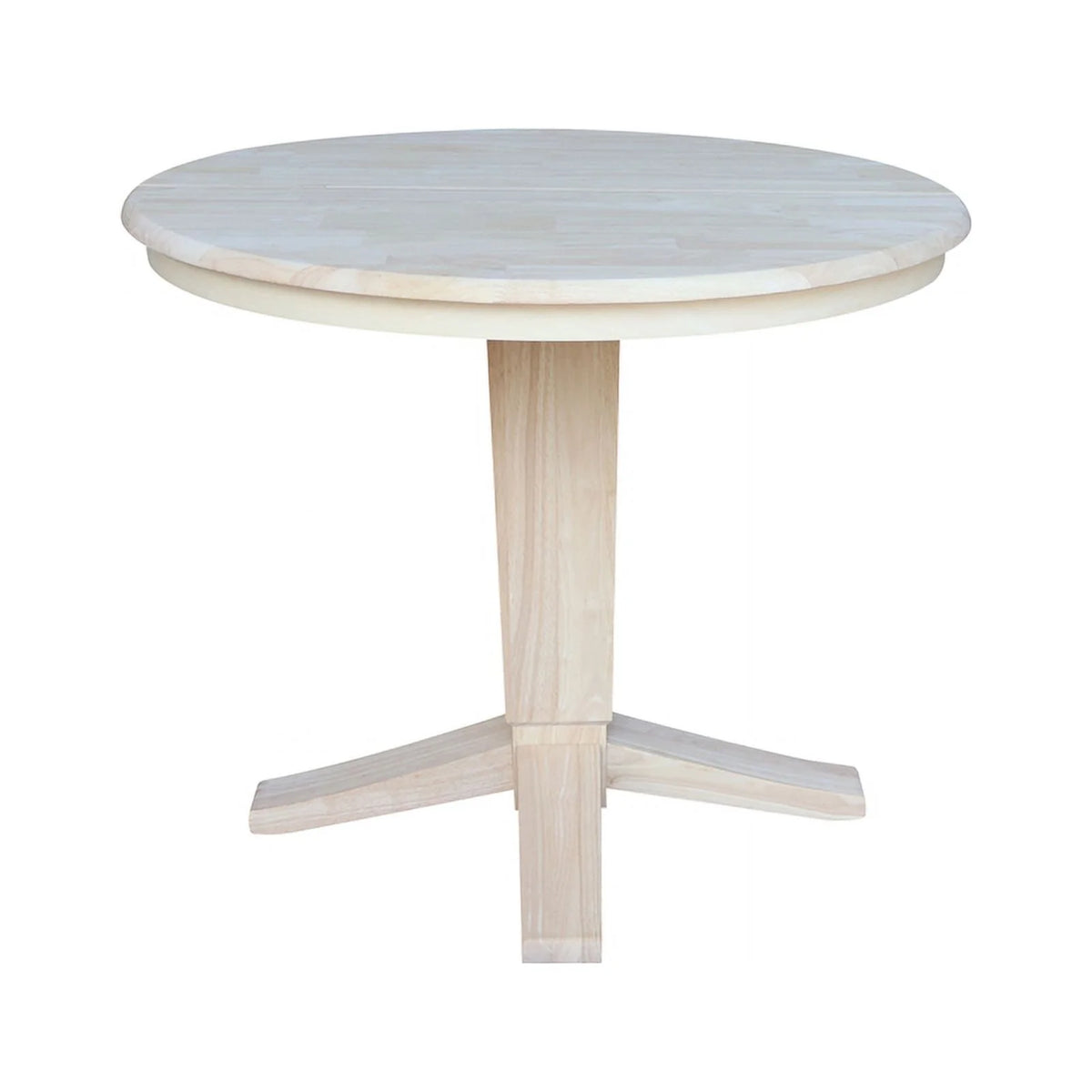 Unfinished Solid Wood Pedestal Dining Table Y814121