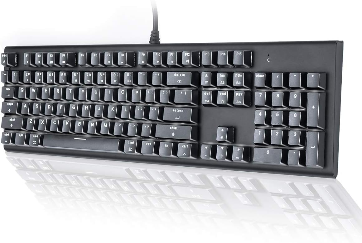 104-Key Full Size Mechanical Keyboard with Brown Switches LED Backlit Anti-ghosting Keys Pack of 2 U39592