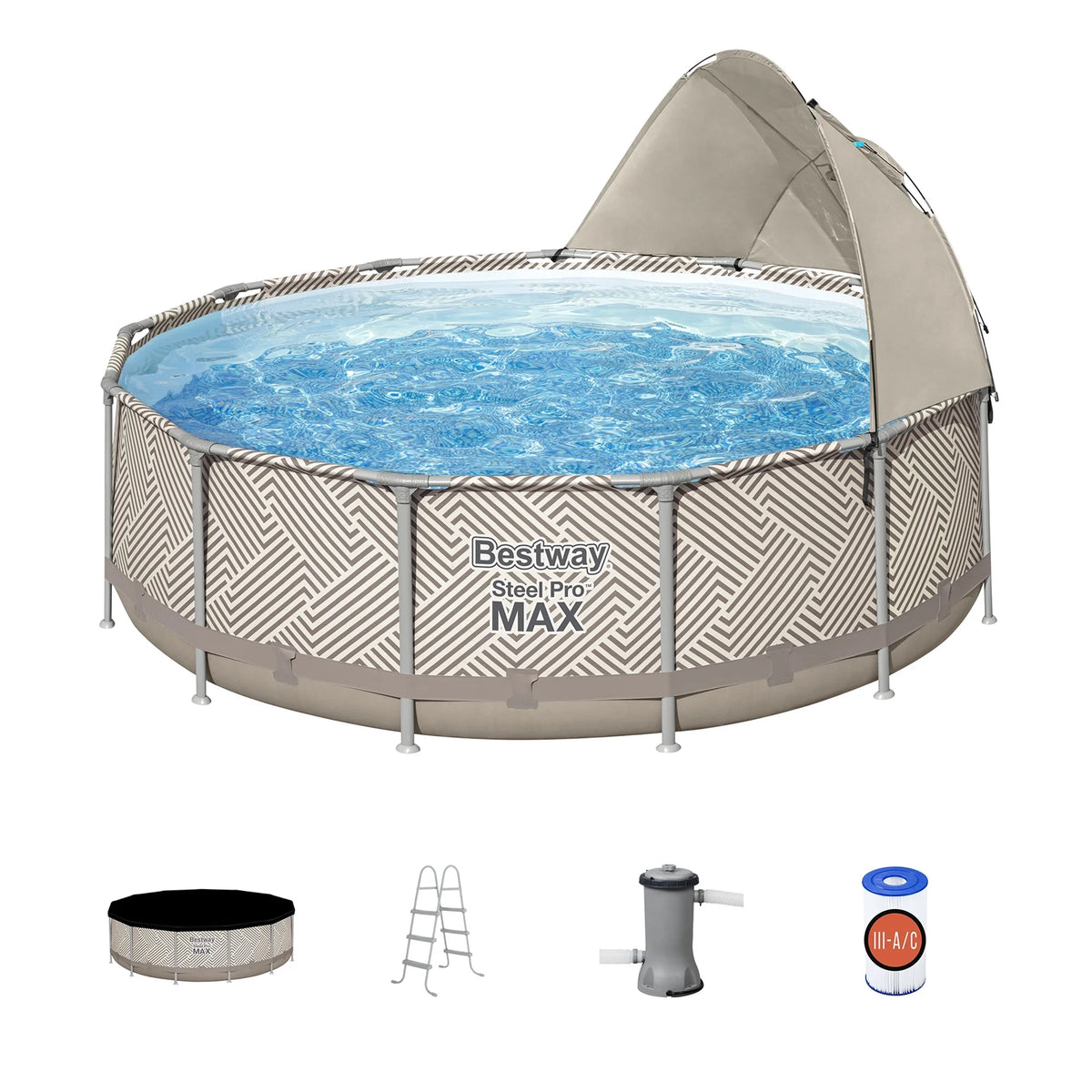 Steel Pro 13' x 42" Round Above Ground Pool Set T858