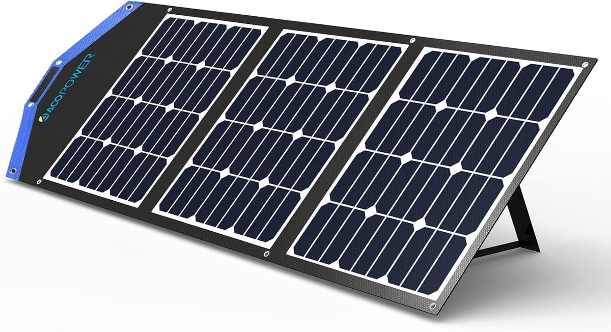 90W Foldable Solar Panel Suitcase with USB QC 3.0 DC Type-C 4 Outputs O757390