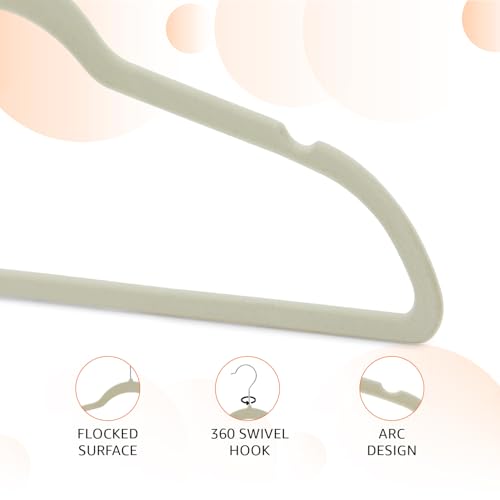 Velvet Non-Slip Suit Hangers, Pack of 50, Black Y63757