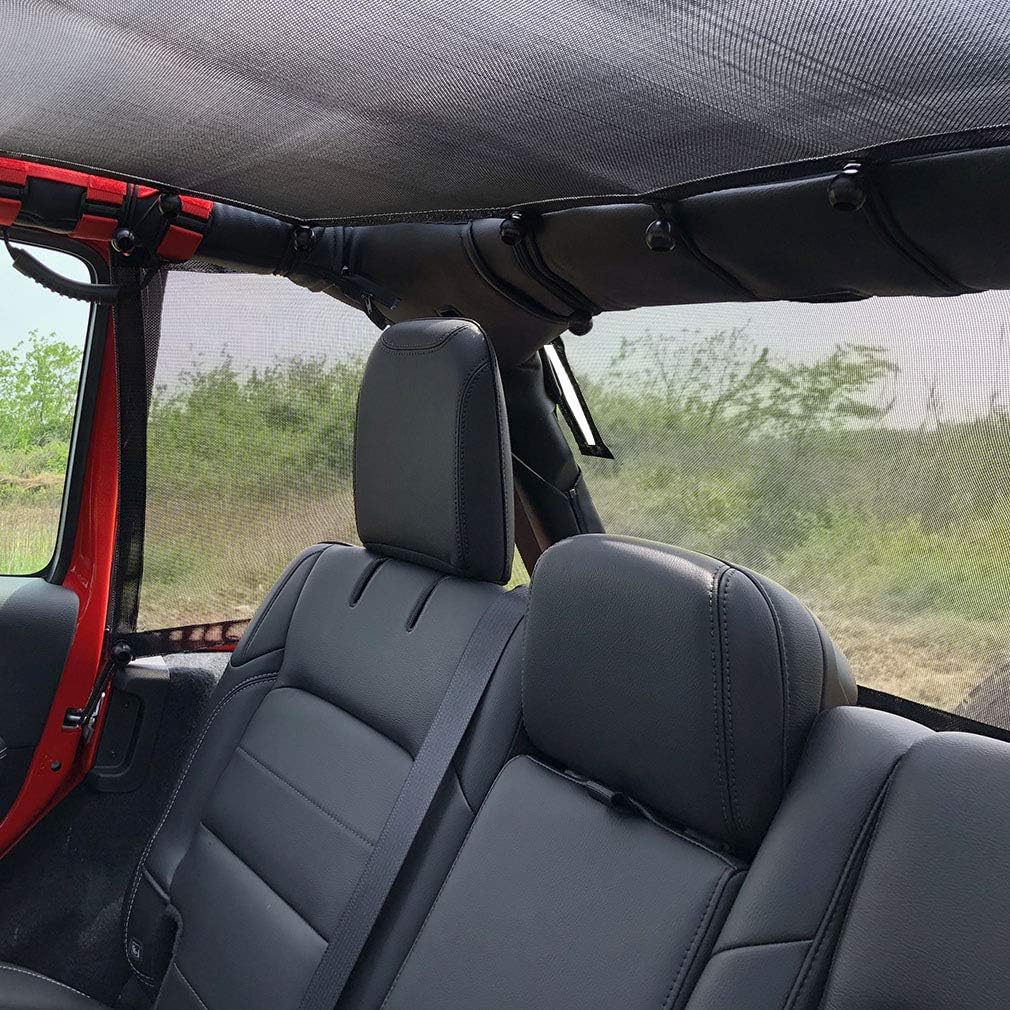 Pink Mesh Sun Shade for Jeep Wrangler JLU 4 Door T94072