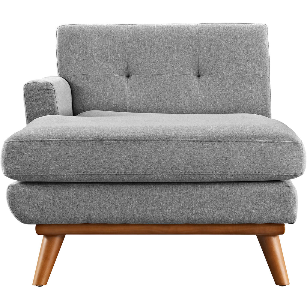 Grey Fabric Left-Arm Chaise V199