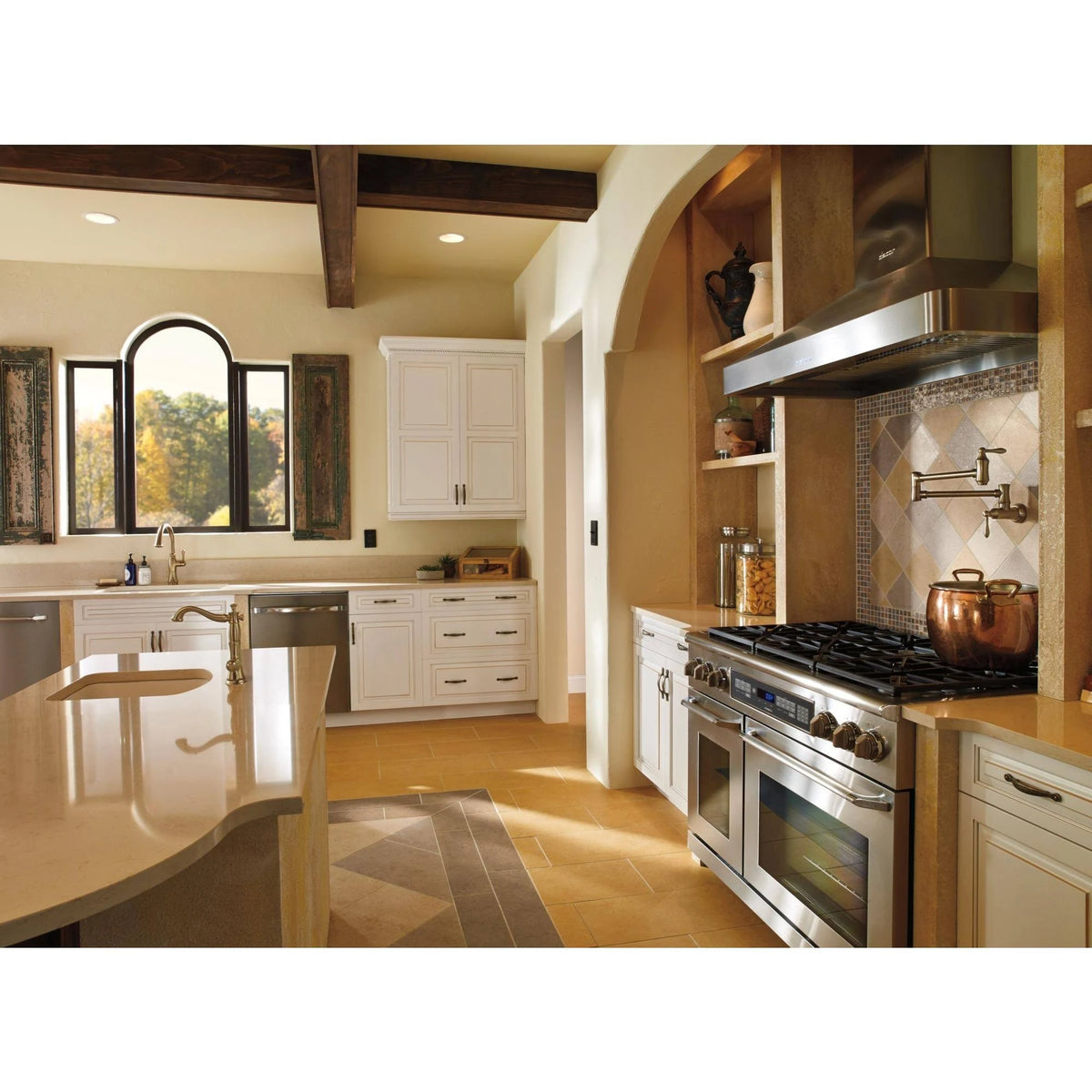 Single Handle Kitchen Faucet with Spray Venetian Bronze Q94446