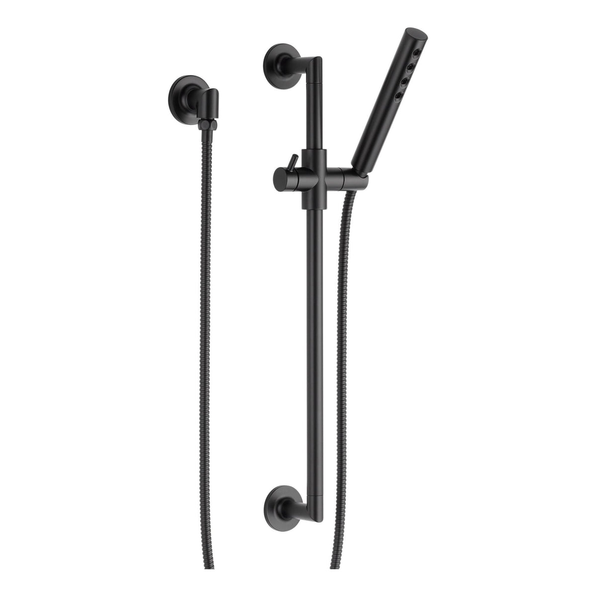 Matte Black Slide Bar with Hand Shower W67918