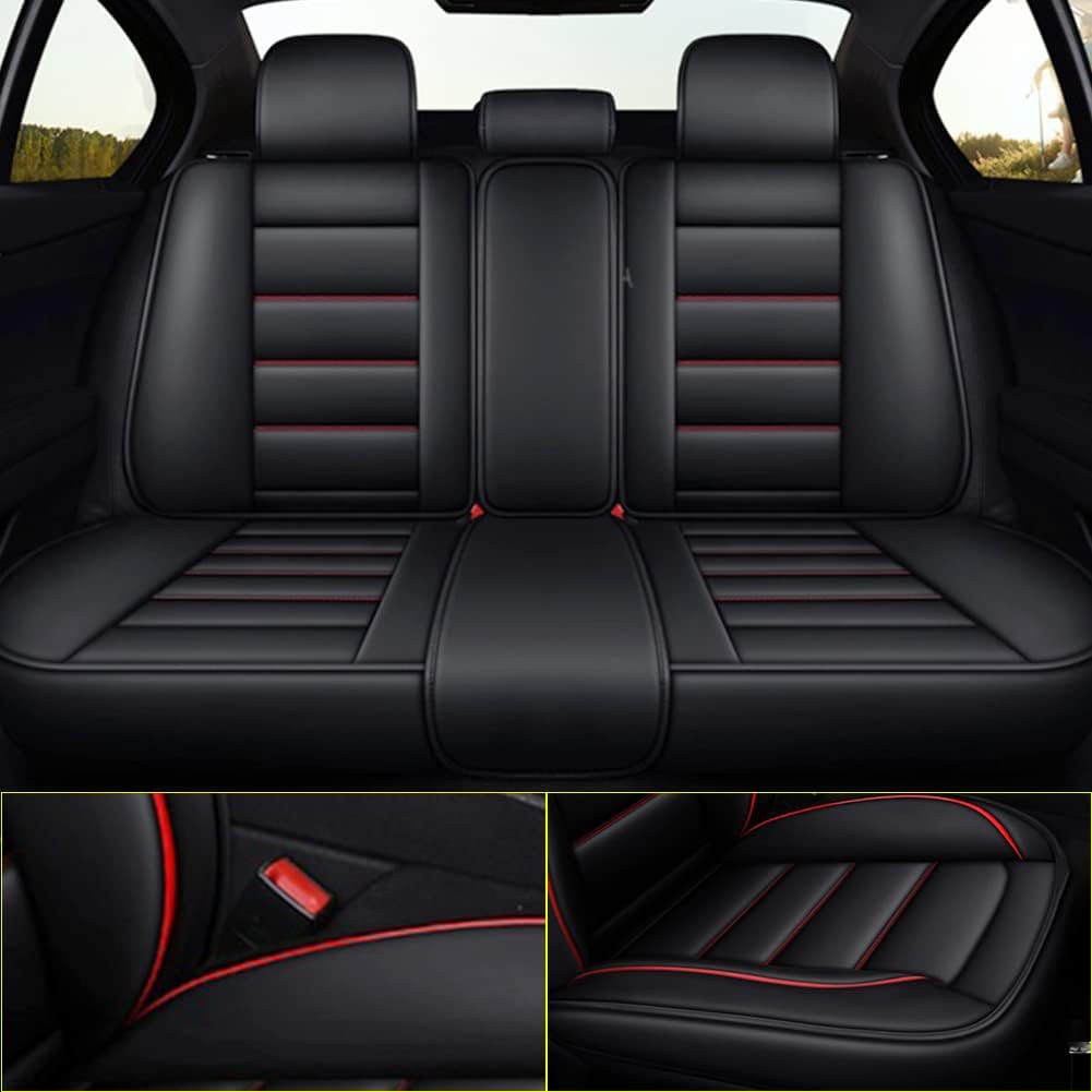Faux Leather Waterproof Car Seat Covers Full Set with Airbag Compatible M166