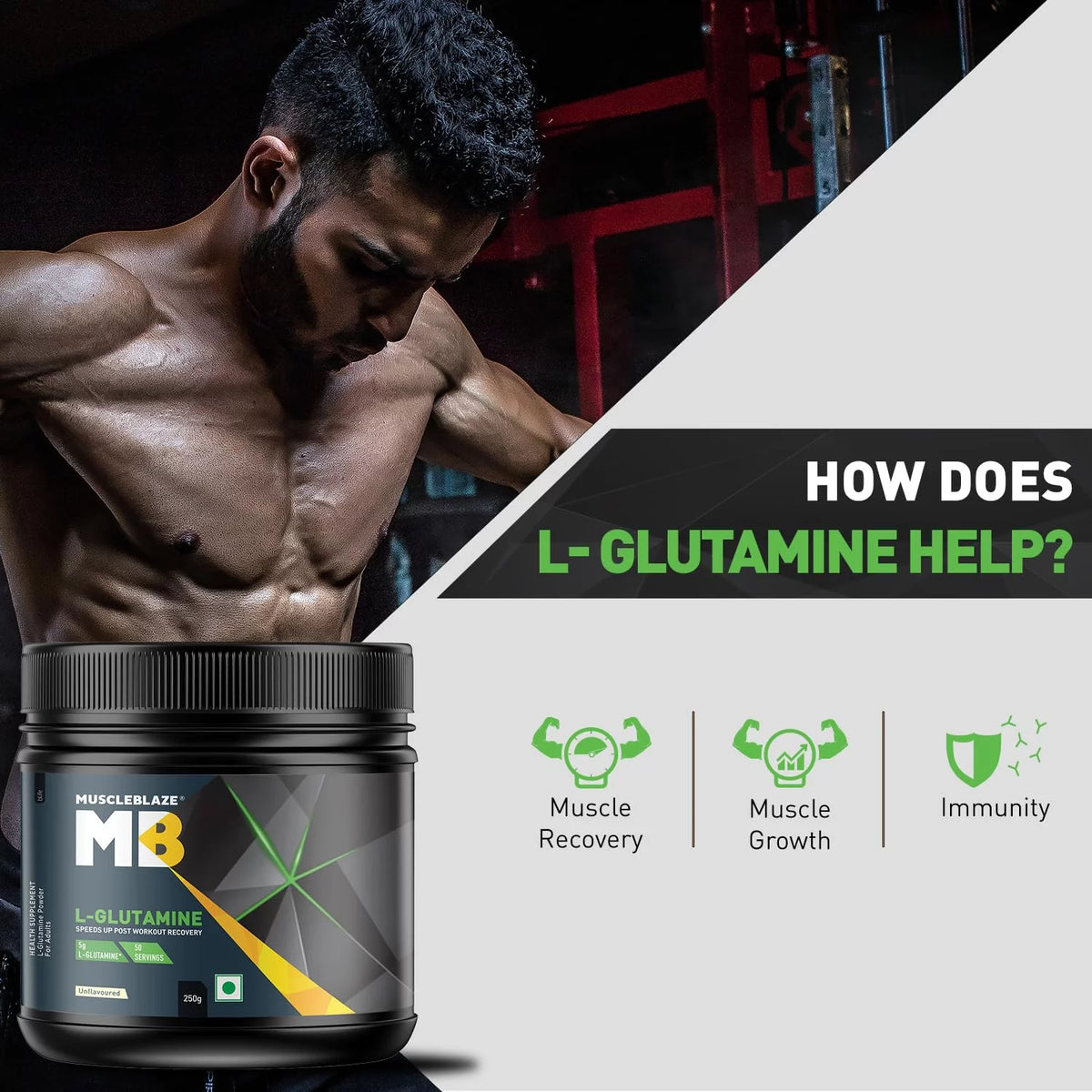 L-Glutamine Powder 250 Gm 50 Servings Z146377