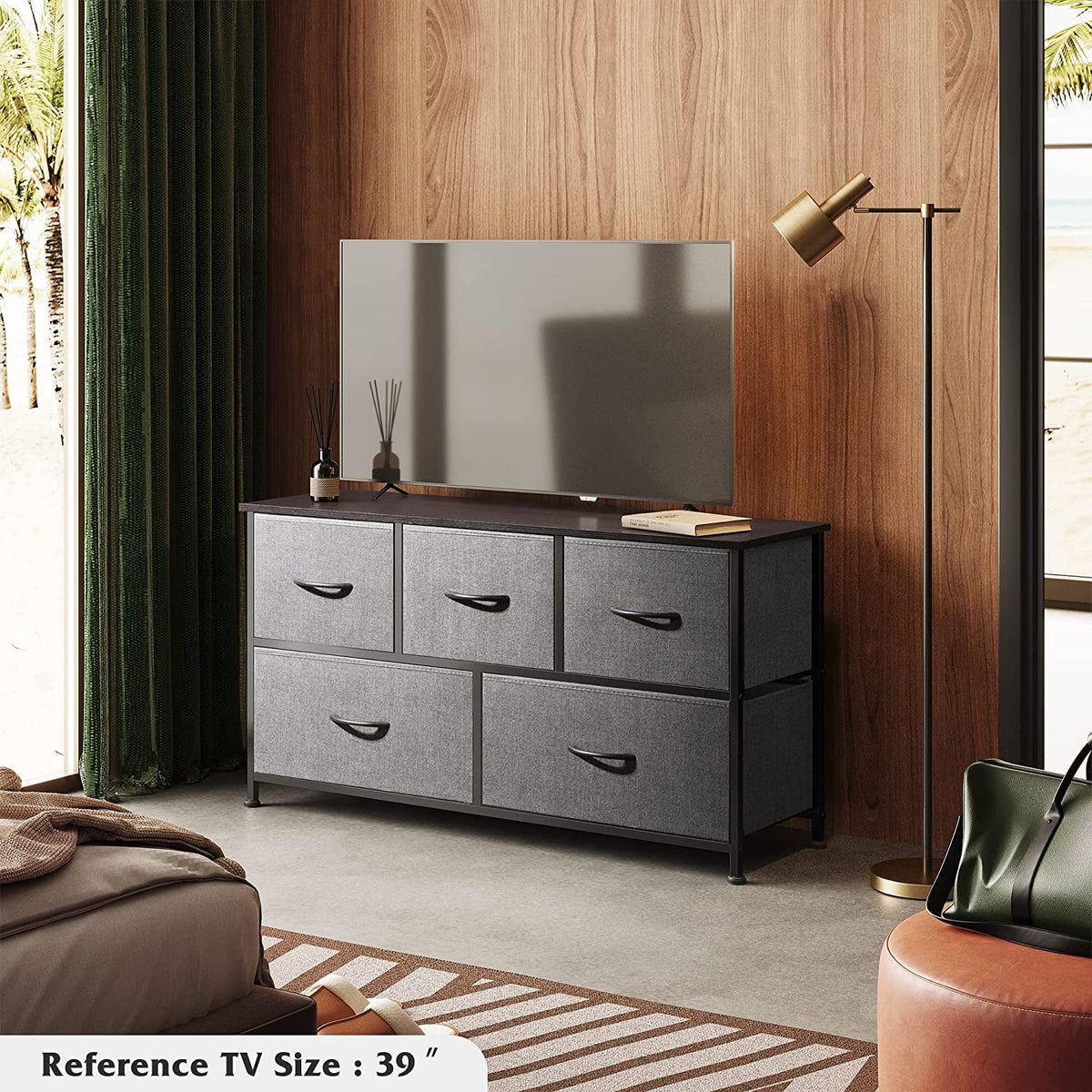 5 Drawer Fabric Dresser L16286