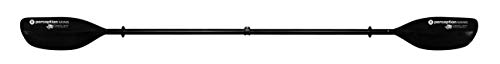3-Piece Kayak Paddle Nylon Blade Aluminum Shaft 90.5 in Black O978