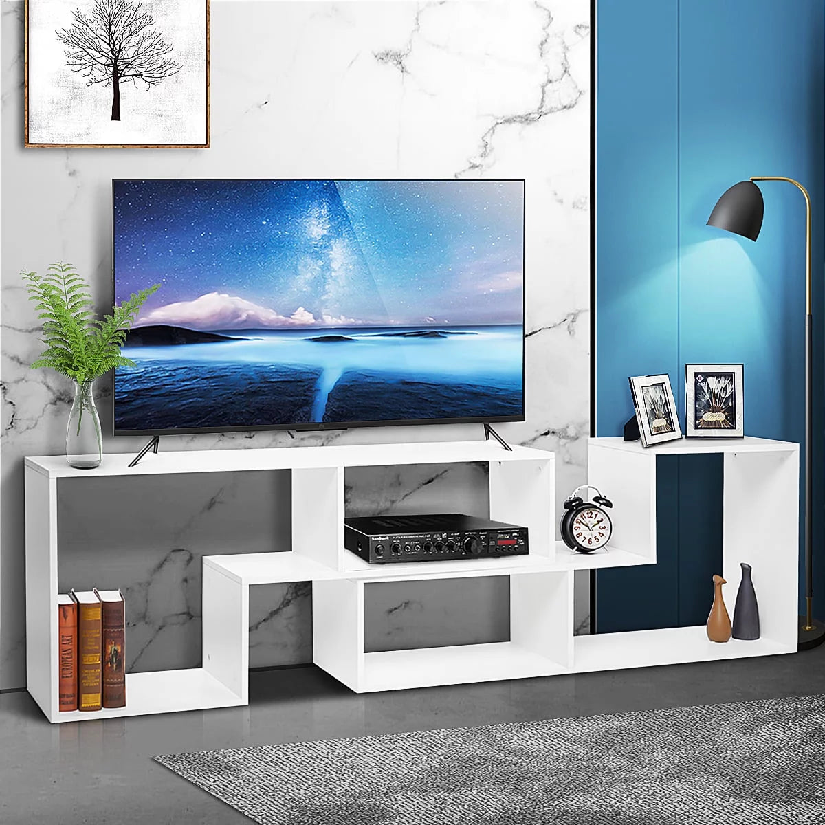 40'' - 80'' TV Stand Convertible Storage Bookcase O500415
