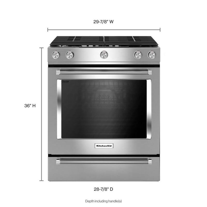 5.8 cu. ft. Slide-In Gas Range with Convection Oven in Stainless Steel X340767