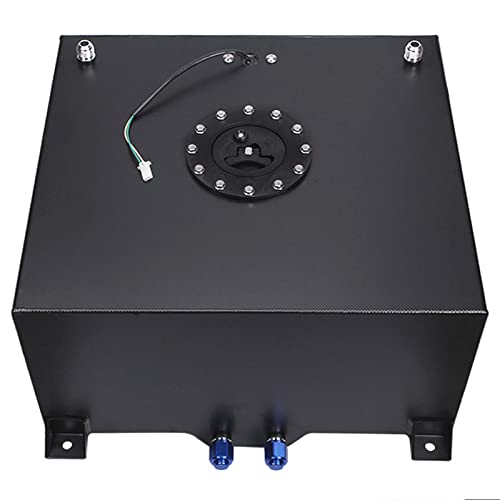 Polished Aluminum Black Universal Fuel Cell Tank with Cap and Level Sender R841304