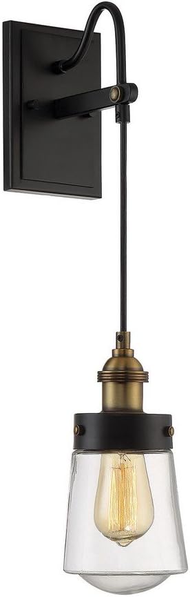1 Light Vintage Black Sconce Wall Light I2287
