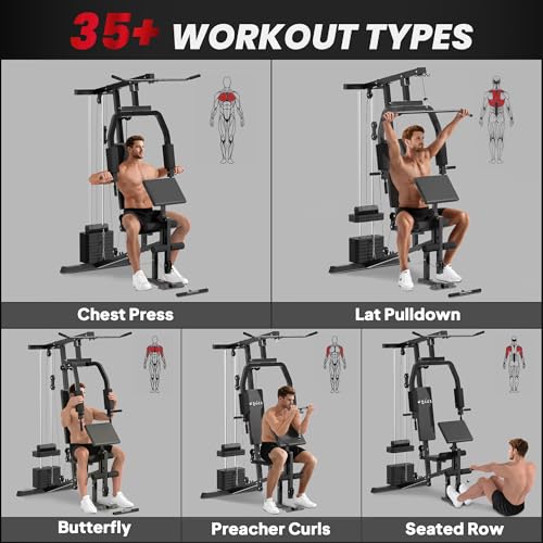 99Lbs Weight Stack Home Gym System C198