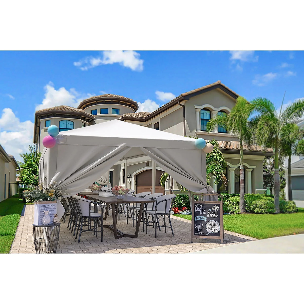 10' x 30' Outdoor Gazebo Canopy with Removable Sidewalls K176