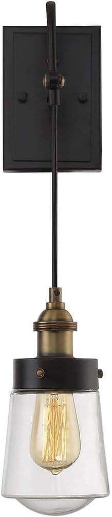 1 Light Vintage Black Sconce Wall Light I2287