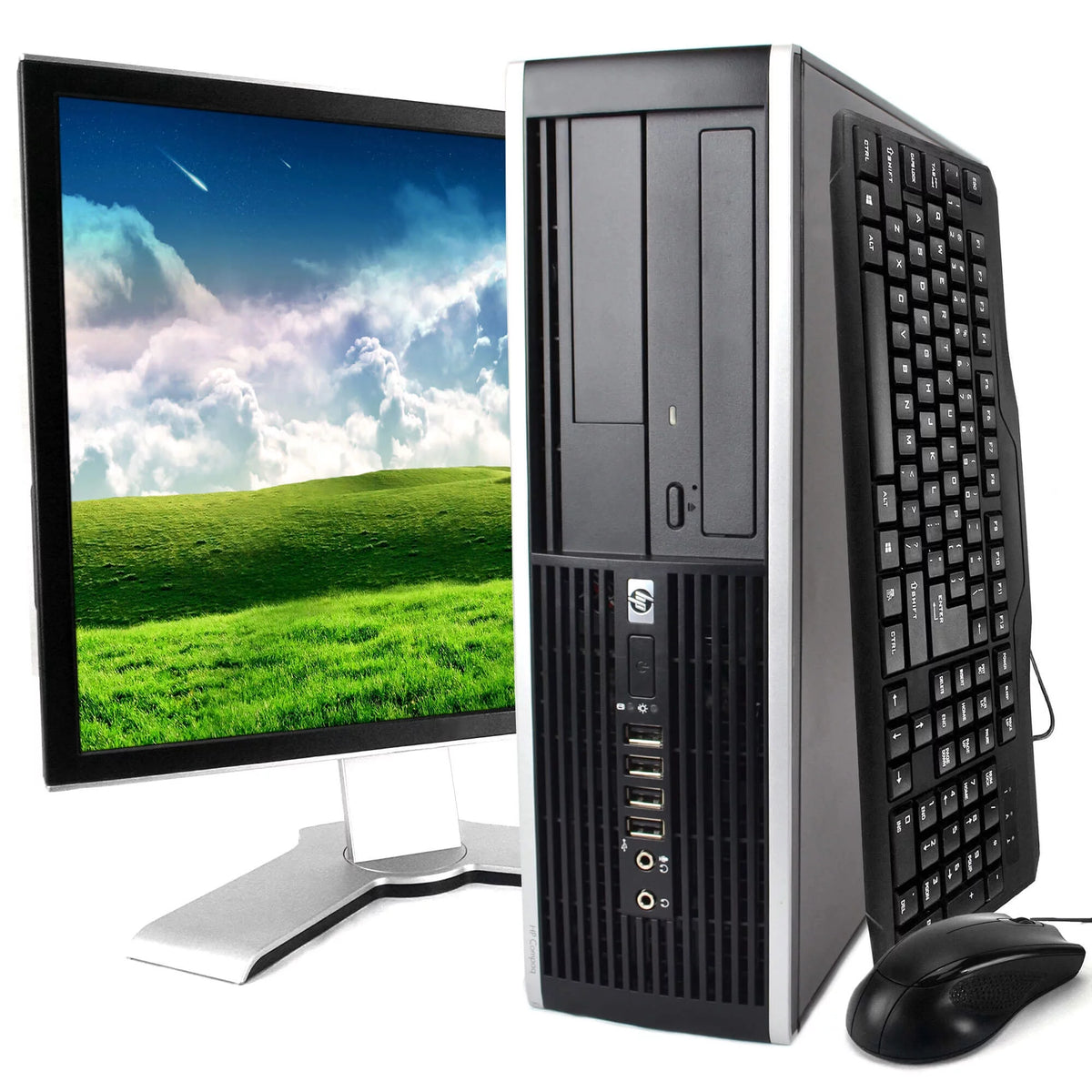 Restored Black Desktop Tower Computer, Intel Core i5, 4GB RAM, 250GB HD W56786