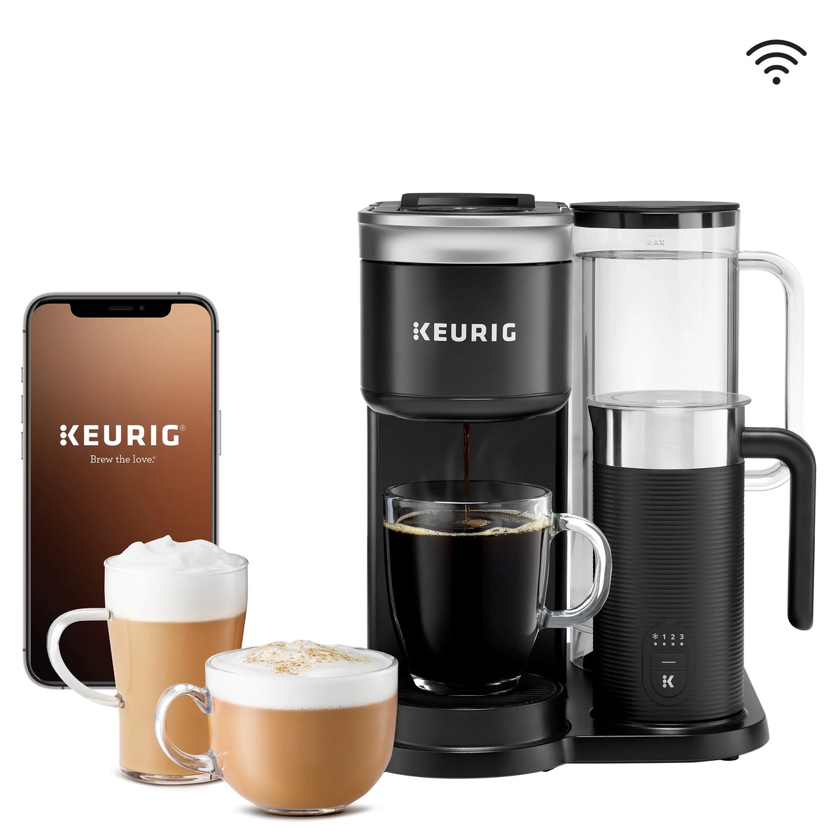 Single Serve Coffee, Latte and Cappuccino Maker, Black Y540304