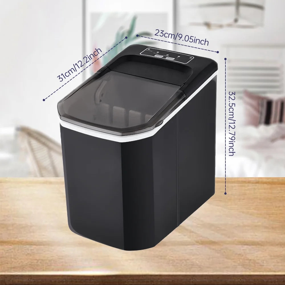 Countertop Ice Maker, 26lbs in 24Hrs, Self-Cleaning Ice Machine with Basket L584