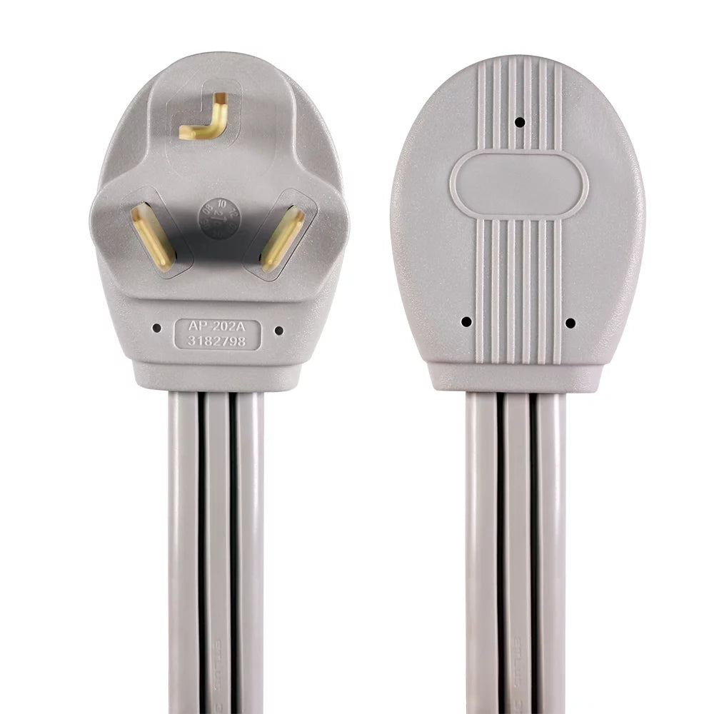 6FT 10AWG 3 Prong Gray Dryer Appliance Cord S396