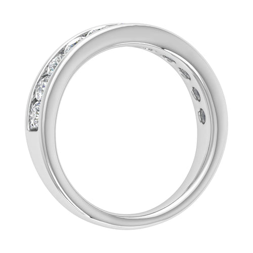 14K White Gold Diamond Wedding Band Ring X7197