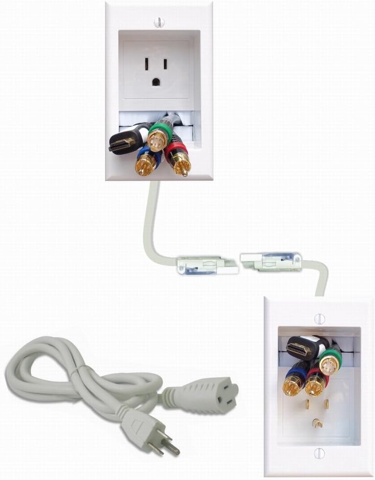 Recessed In-Wall Cable Management System with PowerConnect J226891