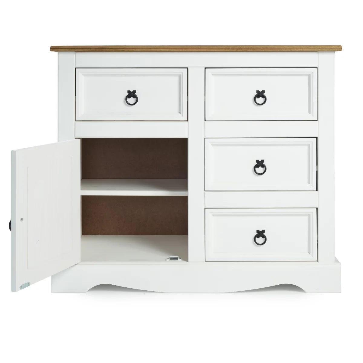 Wood Buffet Sideboard 1 Door 4 Drawers U418688