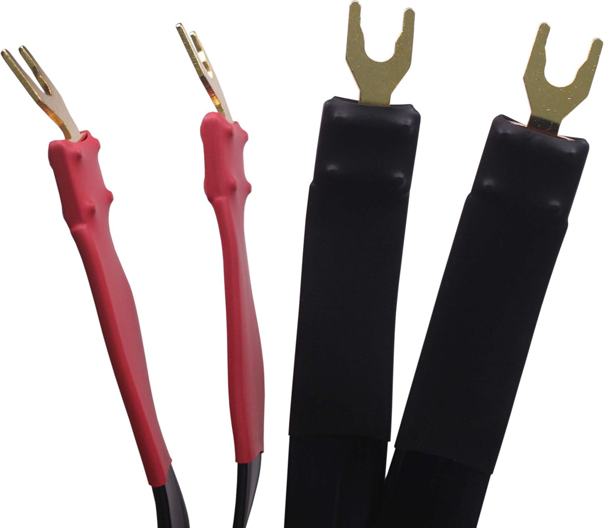 OFC Flat Speaker Wire, Spade Plug to Spade Plug, 3M (9.8ft), 2 Pieces J382