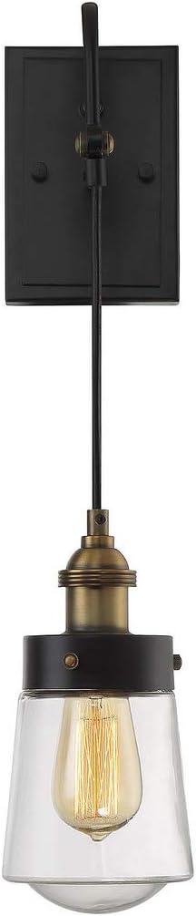 1 Light Vintage Black Sconce Wall Light I2287