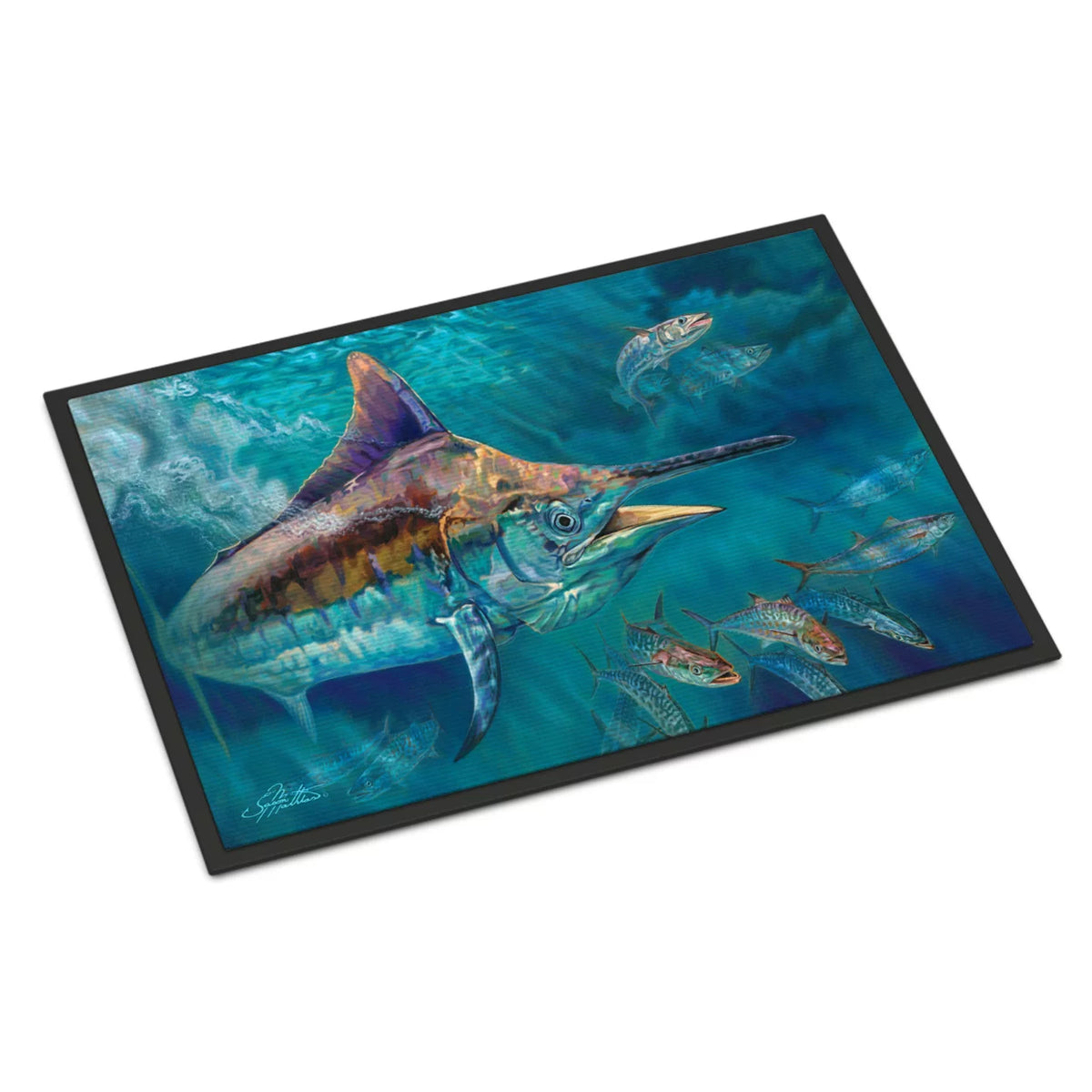 Black Marlin Indoor or Outdoor Mat 24x36 G26721