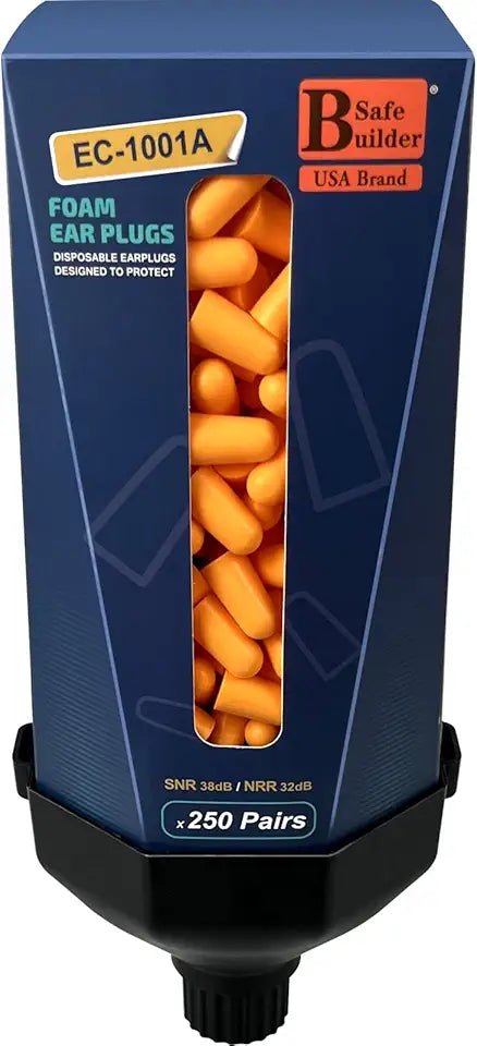 38dB Ear Plugs Dispenser with 500pcs Foam Earplugs E13356