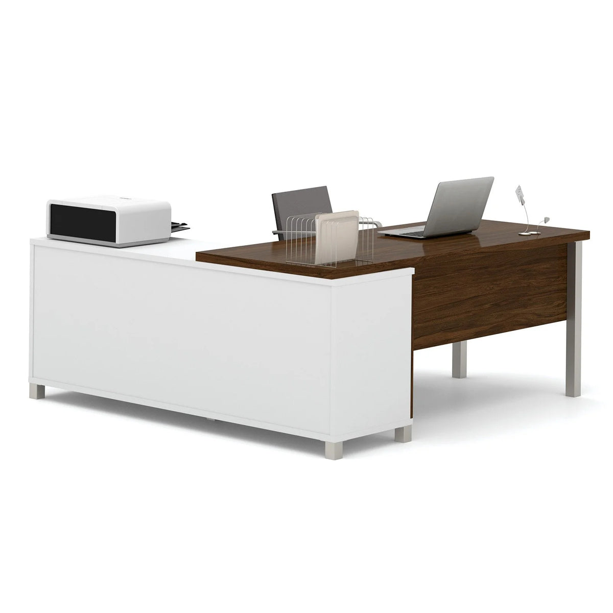 White Bark Grey L-Desk Z782982