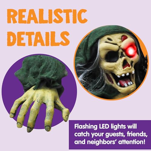 Halloween Outdoor Decoration Zombie Groundbreaker with Sound and Glowing Eyes P61465