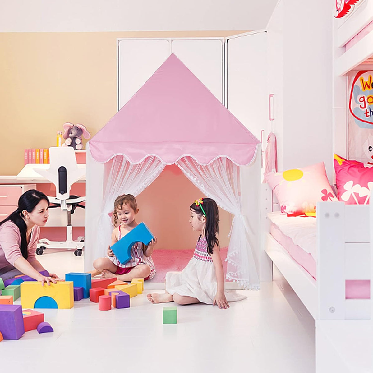 Pink Princess Castle Play Tent for Girls L634