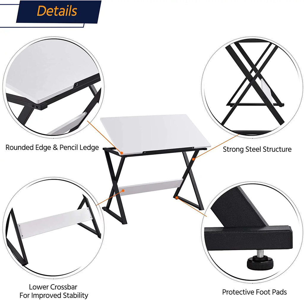 Drafting Table with Tilted Tabletop H91269